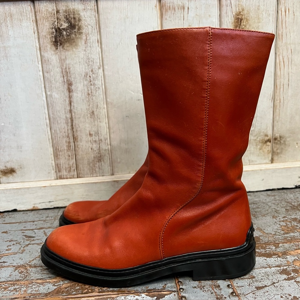 Tod’s Burnt Orange Leather Boots - Picture 6 of 14